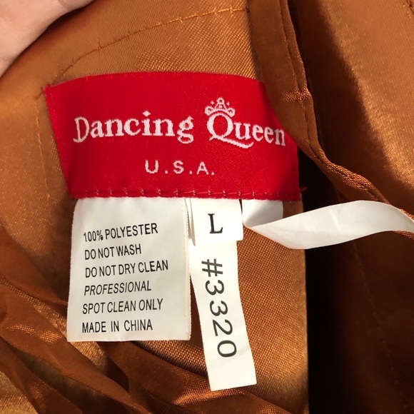Dancing Queen USA Copper Homecoming Mini Dress Large - Picture 2 of 10